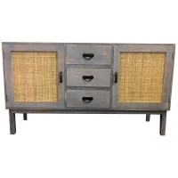 SM20-24,-BUFFET-RATTAN-2-DOORS-3-DRAWERS,-150X45X85CM